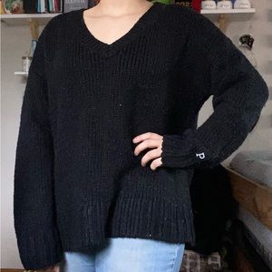 VS PINK Black V-neck sweater